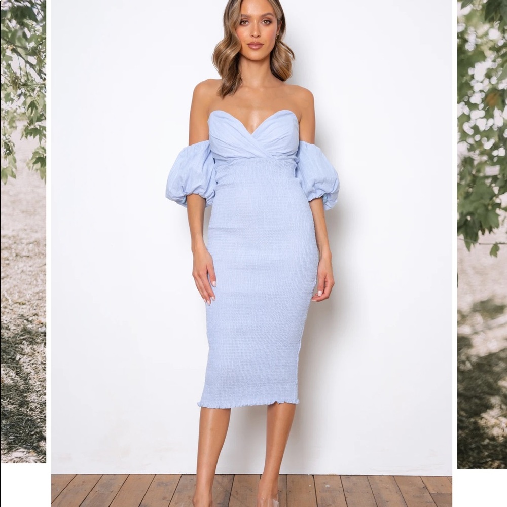 Sweetie midi baby blue dress